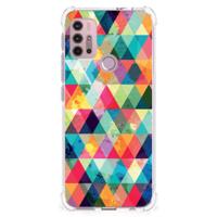 Motorola Moto G30 | G20 | G10 Doorzichtige Silicone Hoesje Geruit - thumbnail