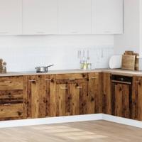 Onderkast met lade 60x46x81,5 cm bewerkt hout oud houtkleurig - thumbnail