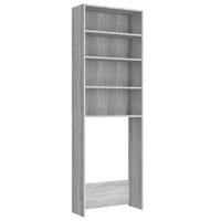 Wasmachinekast 64x24x190 cm grijs sonoma eikenkleurig - thumbnail