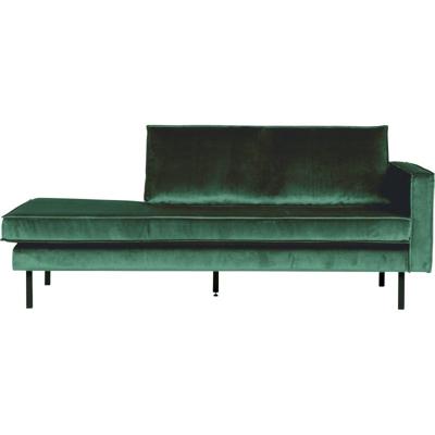 WOOOD Daybed 'Rodeo' Rechts, Velvet, kleur Forest Green