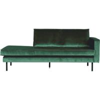 WOOOD Daybed 'Rodeo' Rechts, Velvet, kleur Forest Green - thumbnail
