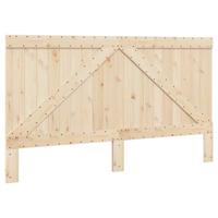 Bedframe met hoofdbord massief grenenhout 200x200 cm - thumbnail