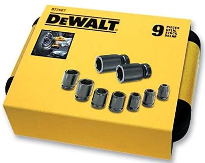 DeWALT DT7507 Krachtdoppenset 1/2" Vierkant | kort | 9-delig - thumbnail