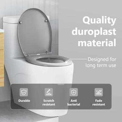 VidaXL Toiletzitting grijs 47 x 37 x 4 cm duroplast VidaXL Toiletzitting grijs 47 x 37 x 4 cm duroplast