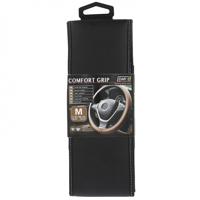 Car Plus stuurhoes Comfort Grip Vent uni kunstleer zw/wit 37 38 cm - thumbnail