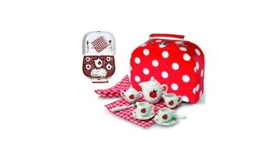 Simply for Kids Porseleinen Theeservies Lieveheersbeestje met Koffertje Simply for Kids Porseleinen Theeservies Lieveheersbeestje met Koffertje