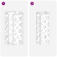 VidaXL Paraplu standaard antraciet 15,5 x 15,5 x 49 cm metaal - thumbnail