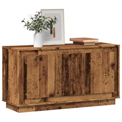 Dressoir 102x35x55 cm bewerkt hout oud houtkleurig