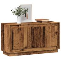 Dressoir 102x35x55 cm bewerkt hout oud houtkleurig - thumbnail