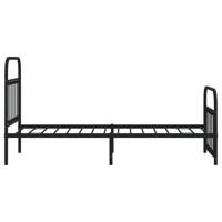 Bedframe met hoofd- en voeteneinde metaal zwart 90x190 cm - thumbnail