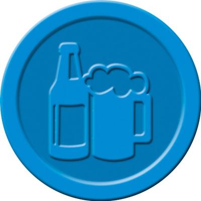 Sigel si-wm005 waardemunten kunststof 100 stuks 25mm bier blauw
