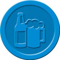 Sigel si-wm005 waardemunten kunststof 100 stuks 25mm bier blauw - thumbnail