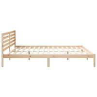 Bedframe met hoofdeinde Bruin 180 x 210 cm Massief grenenhout - thumbnail