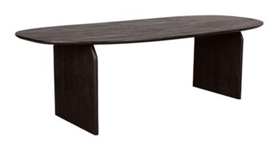 LABEL51 Deens Ovale Eettafel 'Cooper' Espresso Mangohout, 210 x 110cm