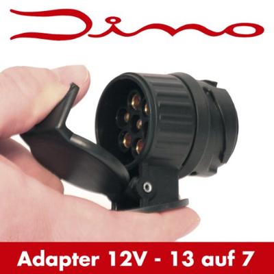 DINO 130007 Aanhangeradapter [Stekkerdoos, 13-polig - Stekker, 7-polig] ABS kunststof