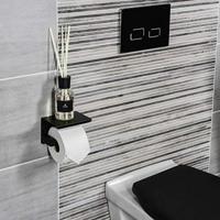 Cornat Toiletrolhouder Planchet Zwart - T364205 - thumbnail