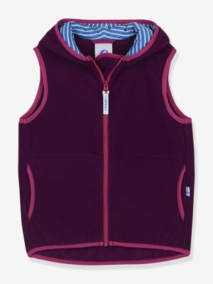 Fleece kindervest POPPELI FINKID, zip-in binnenjas paars