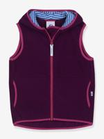 Fleece kindervest POPPELI FINKID, zip-in binnenjas paars - thumbnail