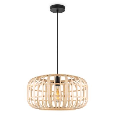 Boheemse Hanglamp - Bamboe Lampenkap - Elliptische - Beige - Ø40 x 126 cm - E27 fitting - Ontworpen voor gebruik in slaapkamers en werkruimtes - Inclusief 1 meter kabel