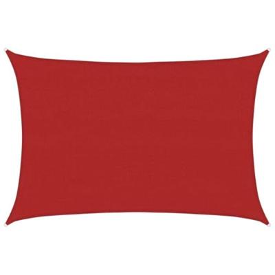 VidaXL Zonnezeil 160 g/m² 4x5 m hdpe rood