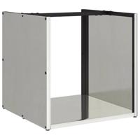 Brandhoutrek 40x40x40 cm roestvrij staal - thumbnail