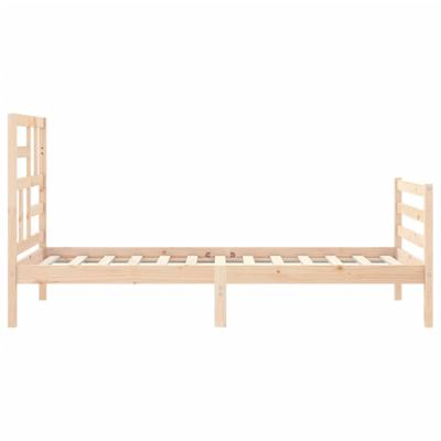 Bedframe met hoofdbord massief hout