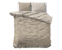 Sleeptime Flanel Washed Cotton Taupe 200 x 200/220 cm - thumbnail