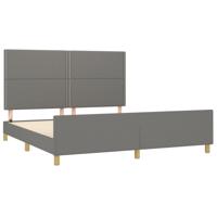 Bedframe zonder matras stof donkergrijs 180x200 cm - thumbnail