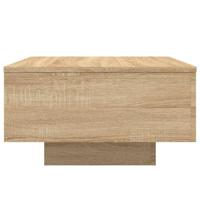 Salontafel met LED-verlichting 55x55x31 cm sonoma eikenkleurig - thumbnail