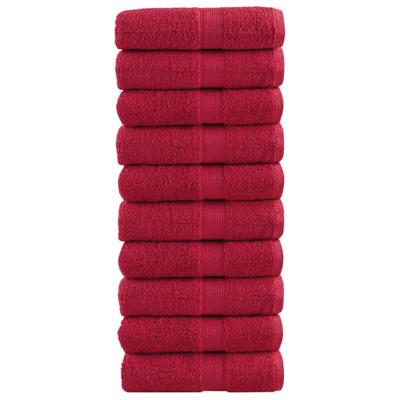 VidaXL Gastendoekjes solund 10 st 600 g/m² 30x30 cm rood