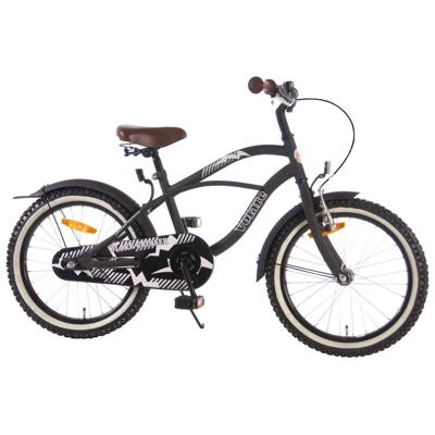 Volare black cruiser kinderfiets - jongens - 18 inch - zwart - 95% afgemonteerd