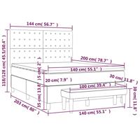 Boxspring met matras stof taupe 140x200 cm - thumbnail