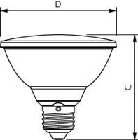 Signify 44320400 Gloeilamp-lamp Energielabel F (A - G) E27 Reflector 9.5 W Warmwit (Ø x l) 95 mm x 86 mm 1 stuk(s) - thumbnail