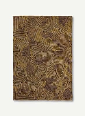 Louis de Poortere - Coral Meditation 9227 Black Gold Rond - 240 rond Vloerkleed