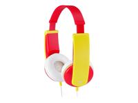 JVC HA-KD5-R-E On Ear koptelefoon Kinderen Kabel Rood, Geel Volumebegrenzing, Lichtgewicht - thumbnail
