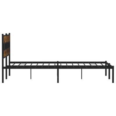 Bedframe zonder matras metaal gerookt eikenkleurig 180x200 cm