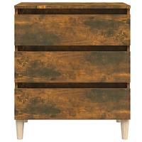 Dressoir 60x35x69 cm bewerkt hout gerookt eikenkleurig - thumbnail