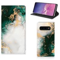 Standcase voor Samsung Galaxy S10 Marmer Groen - thumbnail