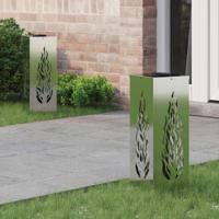 VidaXL Solar led pad licht 2 pcs zilver gegalvaniseerd staal - thumbnail