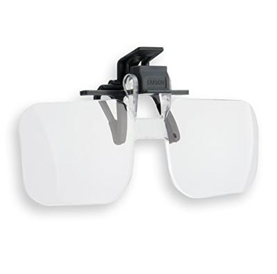 Carson loepbril 1,5x (+2.25 dioptrie) clip-on en flip-up
