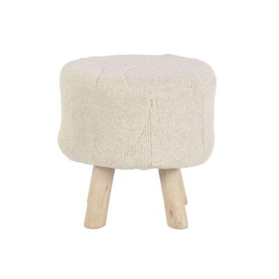 Voetensteun Home ESPRIT Beige Boho 40 x 40 x 40 cm