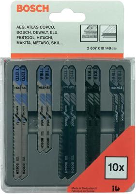 Bosch Accessoires 10-delige set decoupeerzaagbladen Hout / metaal - 2607010148 Bosch Accessoires 10-delige set decoupeerzaagbladen Hout / metaal - 2607010148