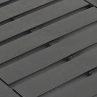 Tuintafel 78x55x38 cm kunststof antracietkleurig - thumbnail