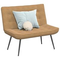 Bankje 110x74x84 cm fluweel bruin - thumbnail