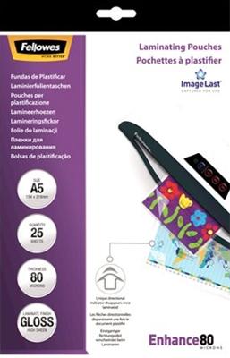 Fellowes lamineerhoes Enhance80 ft 154 x 216 mm, 160 micron (2 x 80 micron), pak van 25 stuks
