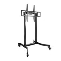 TOOQ FSM02-B LUX vloerstatief met wielen met elektrische hoogteverstelling voor schermen van 55-100 inch, zwart - thumbnail