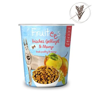 bosch Tiernahrung 603600200 FSC Fruitees Snack met verse Gevogelte en Mango, 4 x 200 g