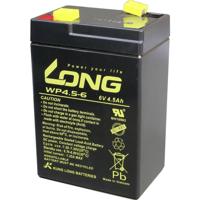 Long WP4.5-6 WP4.5-6 Loodaccu 6 V 4.5 Ah Loodvlies (AGM) (b x h x d) 70 x 106 x 47 mm Kabelschoen 4.8 mm Geringe zelfontlading, Onderhoudsvrij - thumbnail