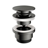 Clickwaste Hotbath Cobber Zwart Chroom - thumbnail