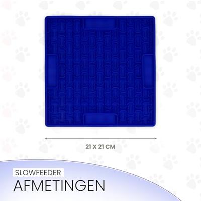 Eat Slow Live Longer Lick Mat Bones Blue